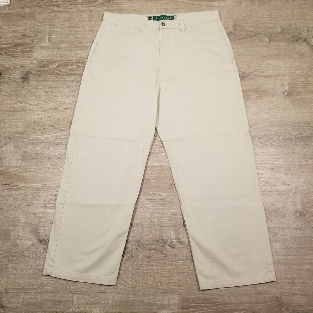 Levis VTG Silver Tab Khaki Pants 90s Baggy Loose Fit Utility Skater Men’s 36x30